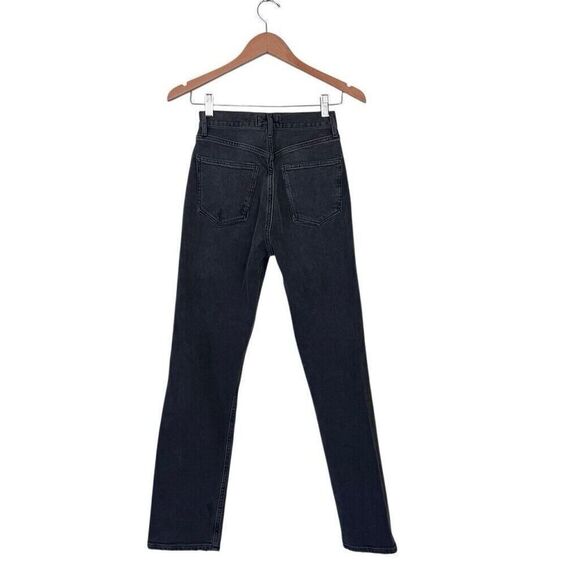 Agolde Jeans 24 Distressed High Waist Organic Cotton High Rise Button Closure - Picture 2 of 10